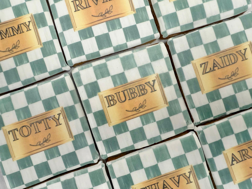 Checked - Leaf Place Card Cookies