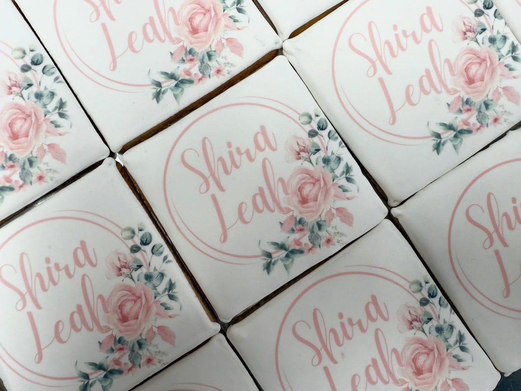 Wreath Collection - Light Pink + Name Cookies