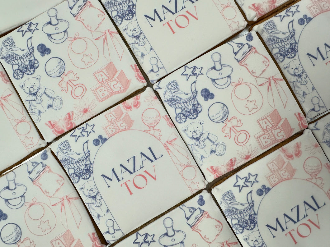 Baby Toile Collection - Twin Mazel Tov Cookies