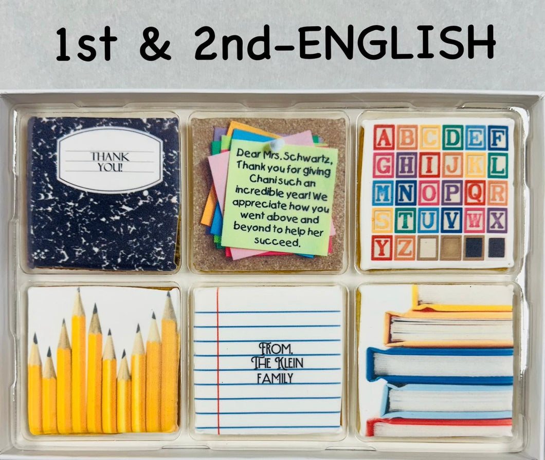 Custom Teachers Appreciation Box-First & Second English