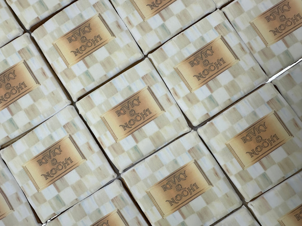 Gold Checked Chosson-Kallah Cookies