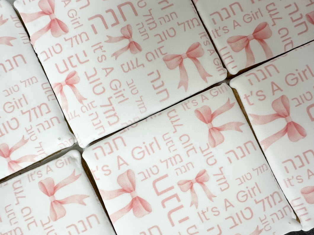 Word Cloud - Baby + Bow Name Cookies