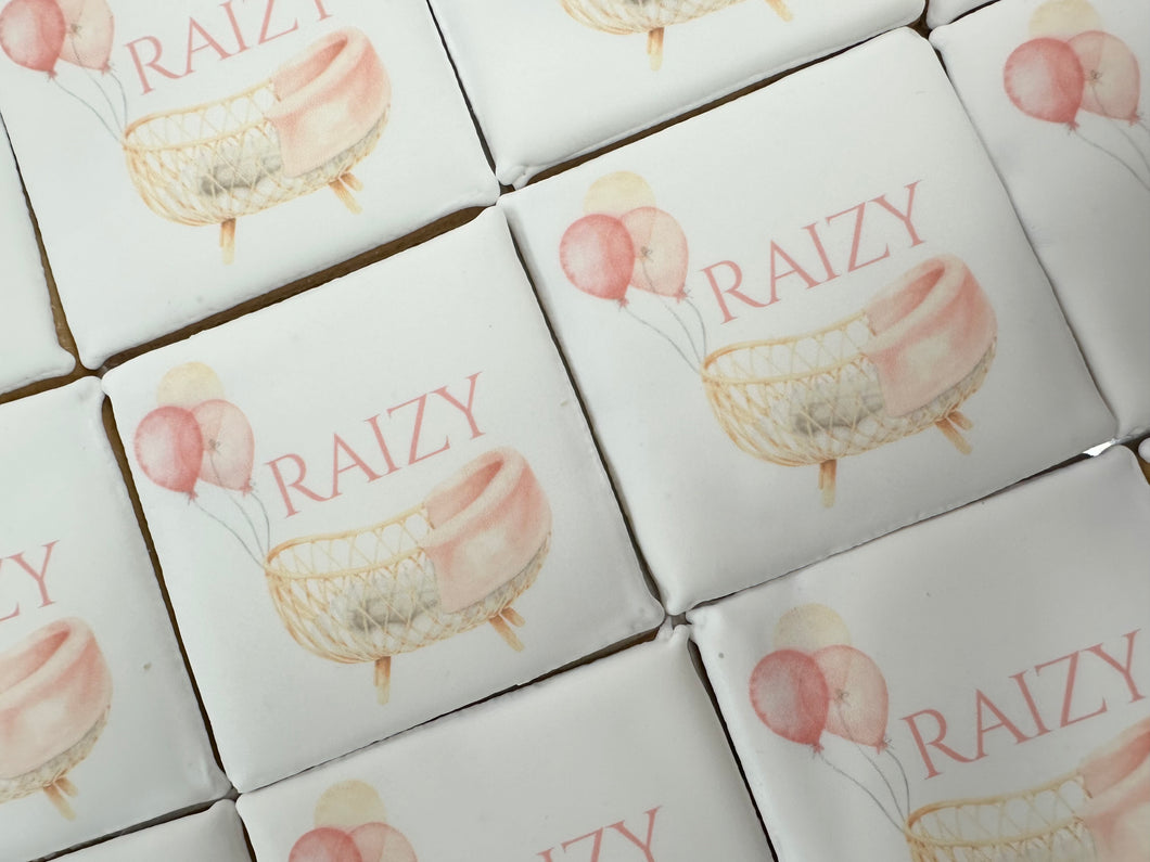 Bassinet Name Cookies