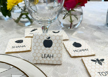 Load image into Gallery viewer, Simanim Black and Gold Collection - Place Card Cookies

