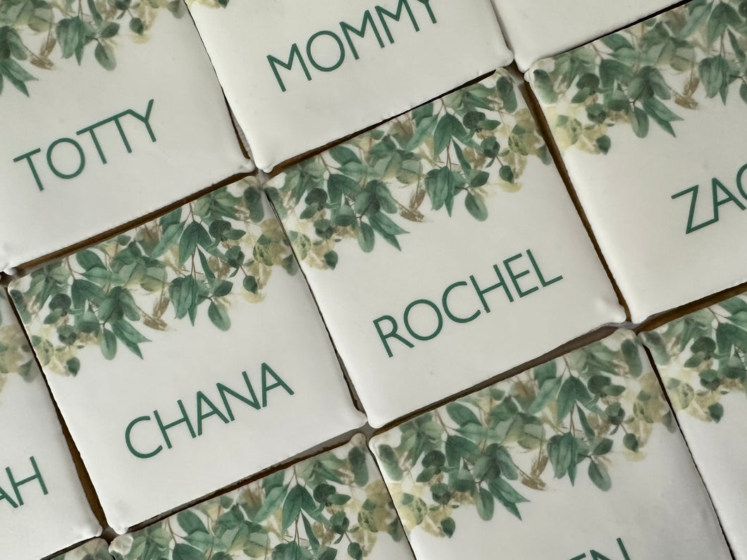 Leaf Top Place Card Cookies