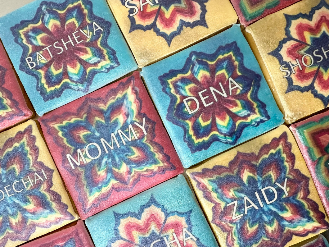 Sukkah Star Metallic Place Card Cookies