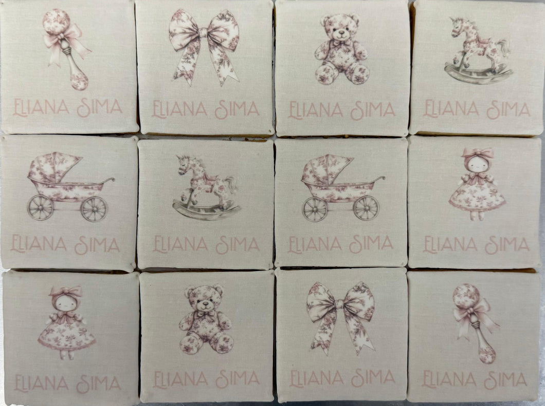 Whimsical Vintage Baby Name Cookies